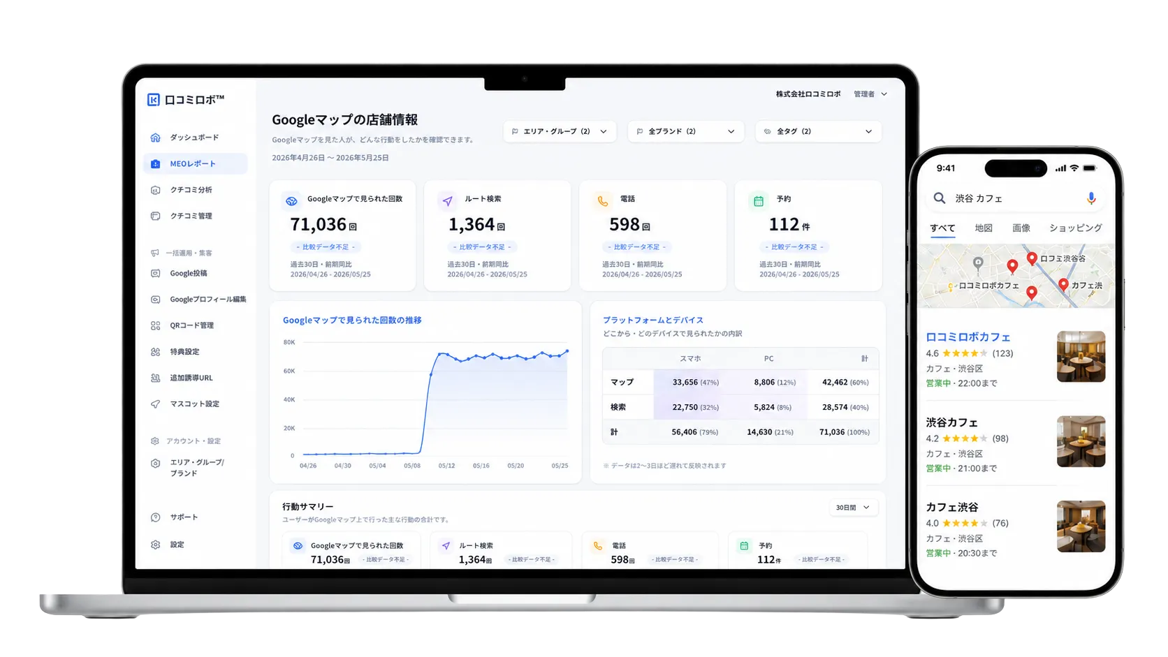 検索順位を上げるための設計：評価されやすい情報設計とキーワード設計でGoogleマップ上の可視性向上を支援